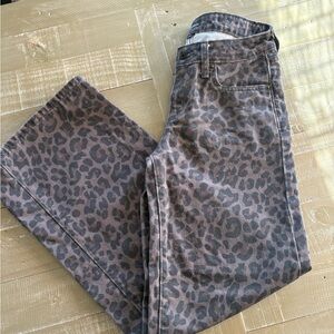 Wild Fable Leopard Print Low Rise Baggy Jeans